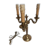 Antique 3-light table lamp in bronze in the Louis XVI style - 2 kg