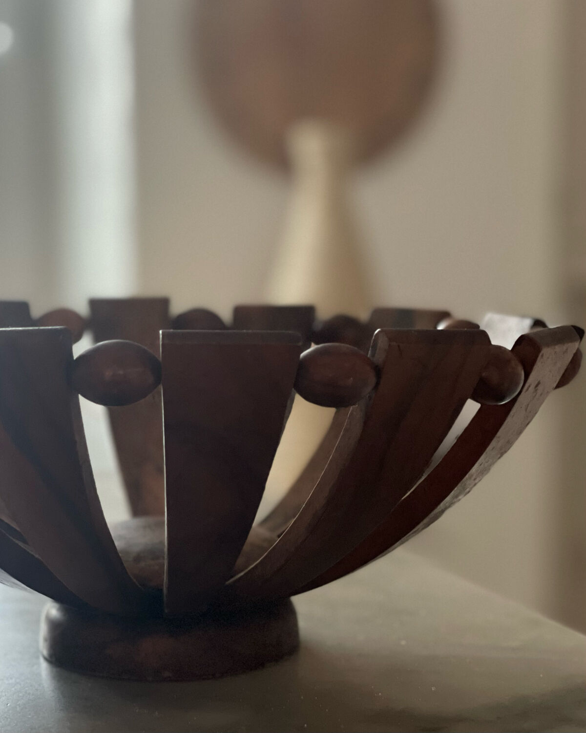 Teak fruit basket 1960