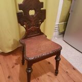 Black forest type exotic solid wood chair