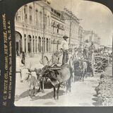 Old photography stereo, stereograph, luxury albumine 1903 quai de Penang