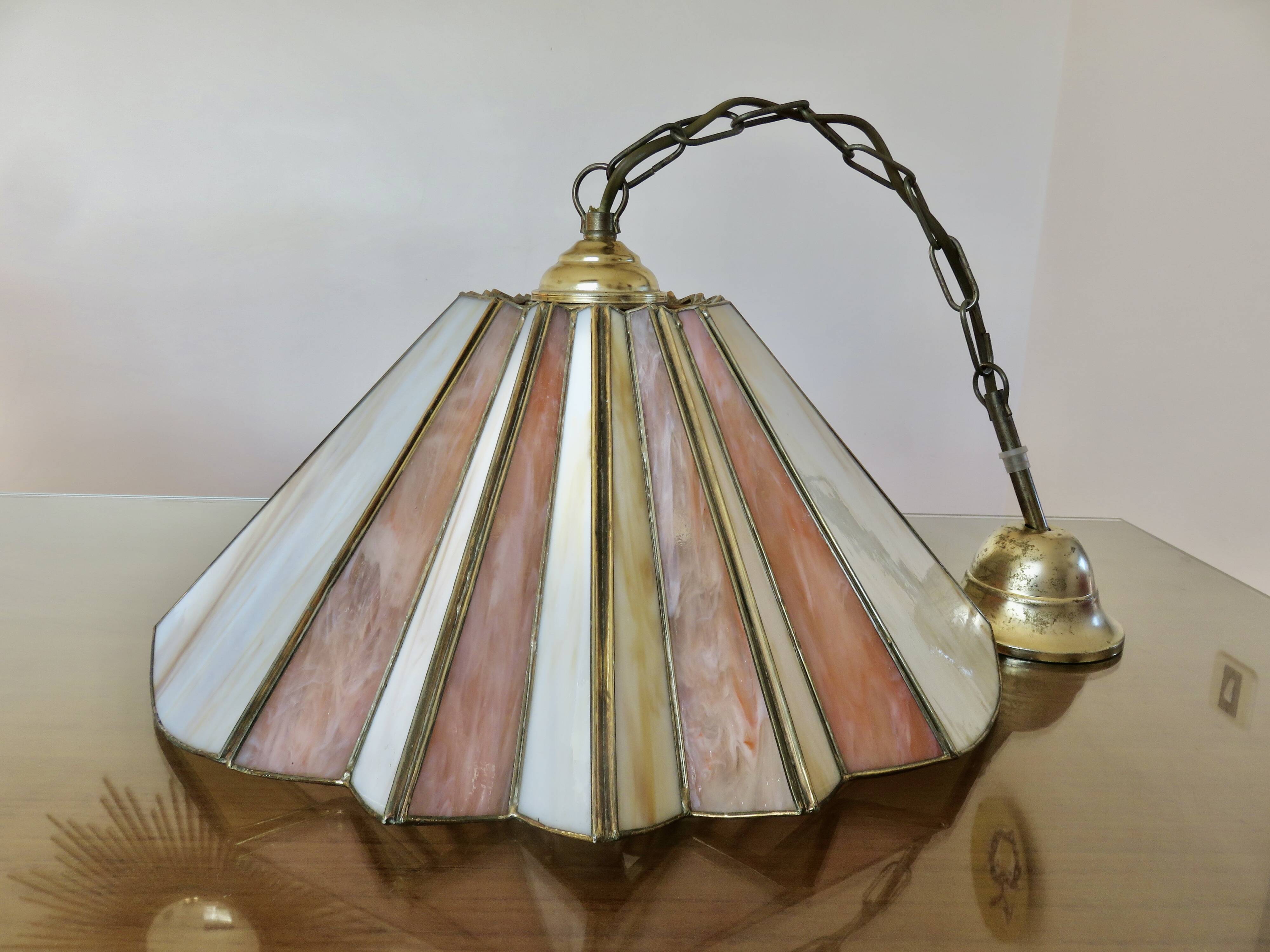 Suspension in glass paste and brass, 1970s