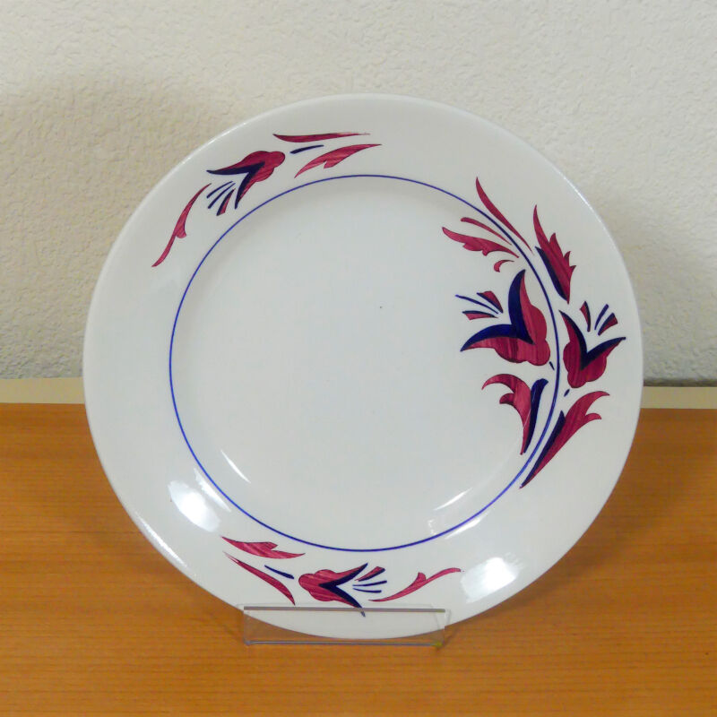 Seven flat plates model "Provence" Niderviller - Old plates Niderviller