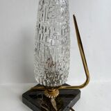 Marble table lamp and chiseled glass