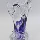 Vase Soliflore en Cristal d'Art – Michel Steiner Améthyste & Transparent