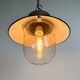 Green Enamel and Cast Iron Industrial Pendant Light, 1960s