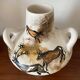 Ceramic vase with rock decoration Vallauris 1960