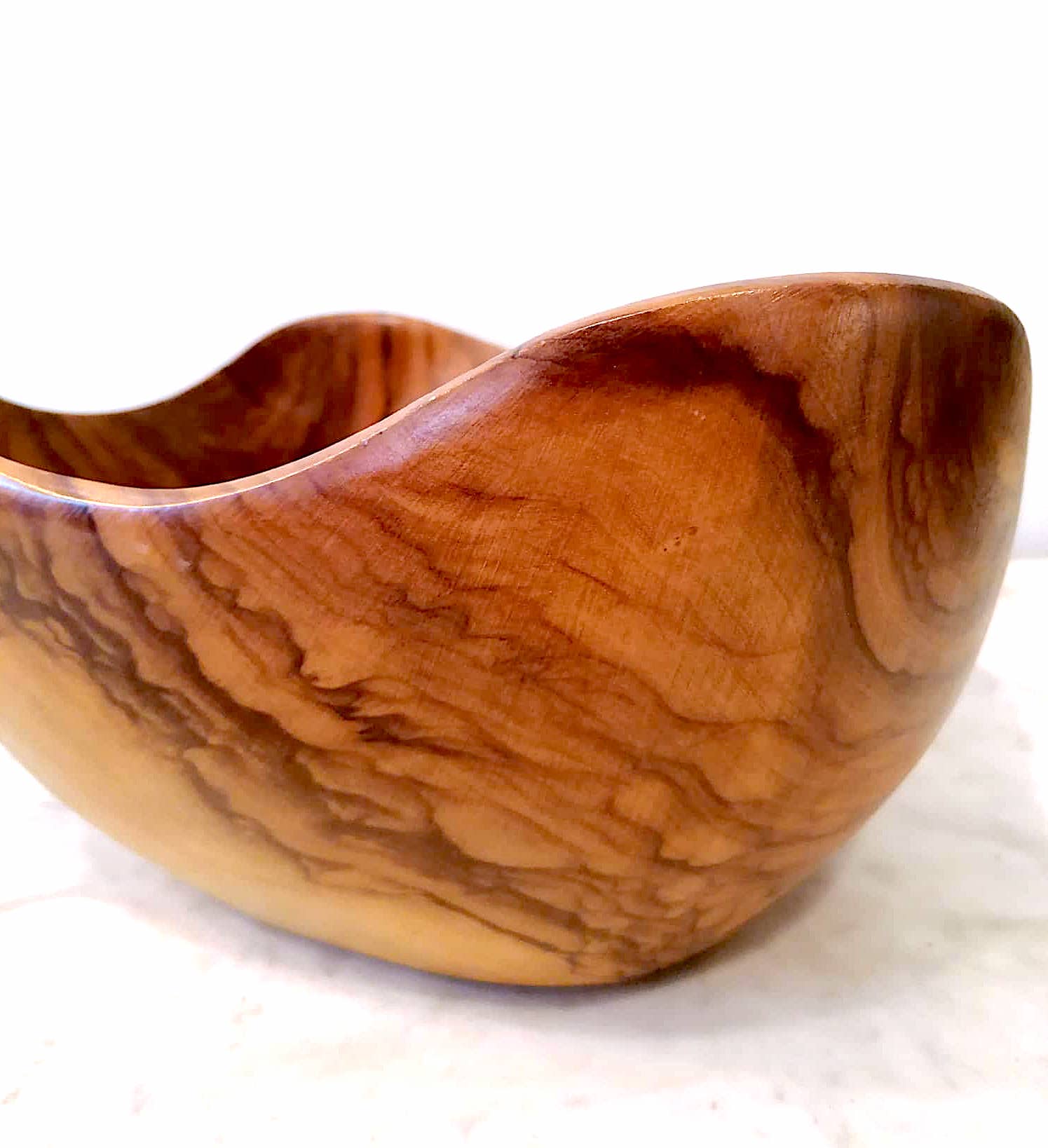 Saladier/coupe En Bois D'olivier Signé Tony Bain Vallauris, Années 1960