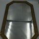 Miroir ancien en bois décor doré vintage - 31x49cm