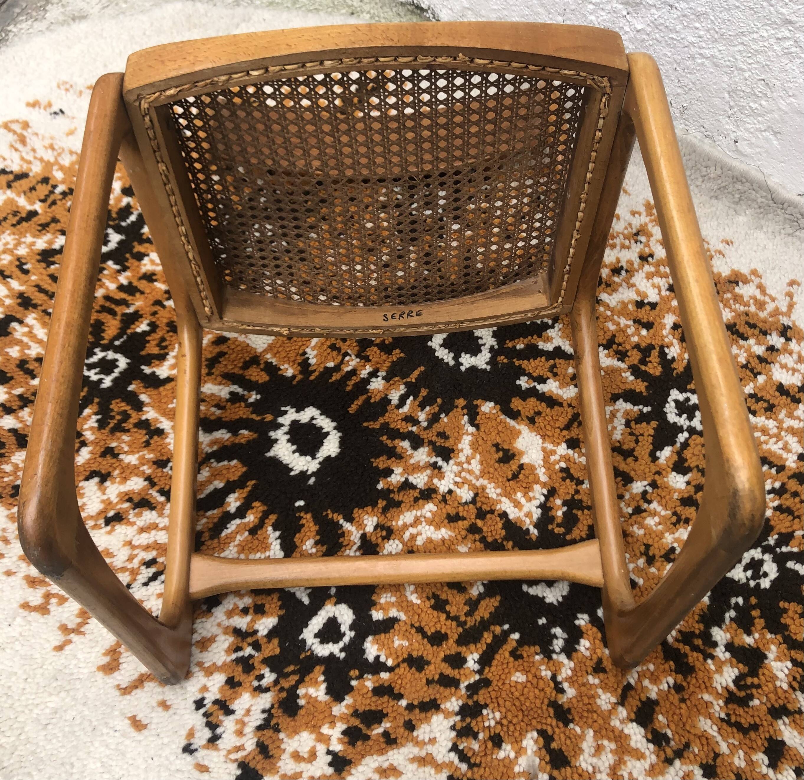 Vintage sleigh chair baumann sitting cannage