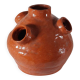 Vintage mid-century organic terracotta ceramic vase.