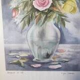 Summer bouquet / 53x38 cm Jean Yves Chavais / framed / under glass