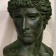Buste d'Apollon patine bronze antique