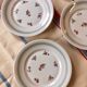 Service de 6 assiettes à dessert en porcelaine VPF