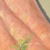 Grande Huile sur Toile « Bouquet de Pivoines » de P. Dolzan – 1930