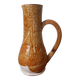 Vase with vintage ceramic handle, handcrafted, old pitcher, country decoration