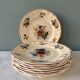 Series of 8 Digoin Sarreguemines flat plates, Agreste collection