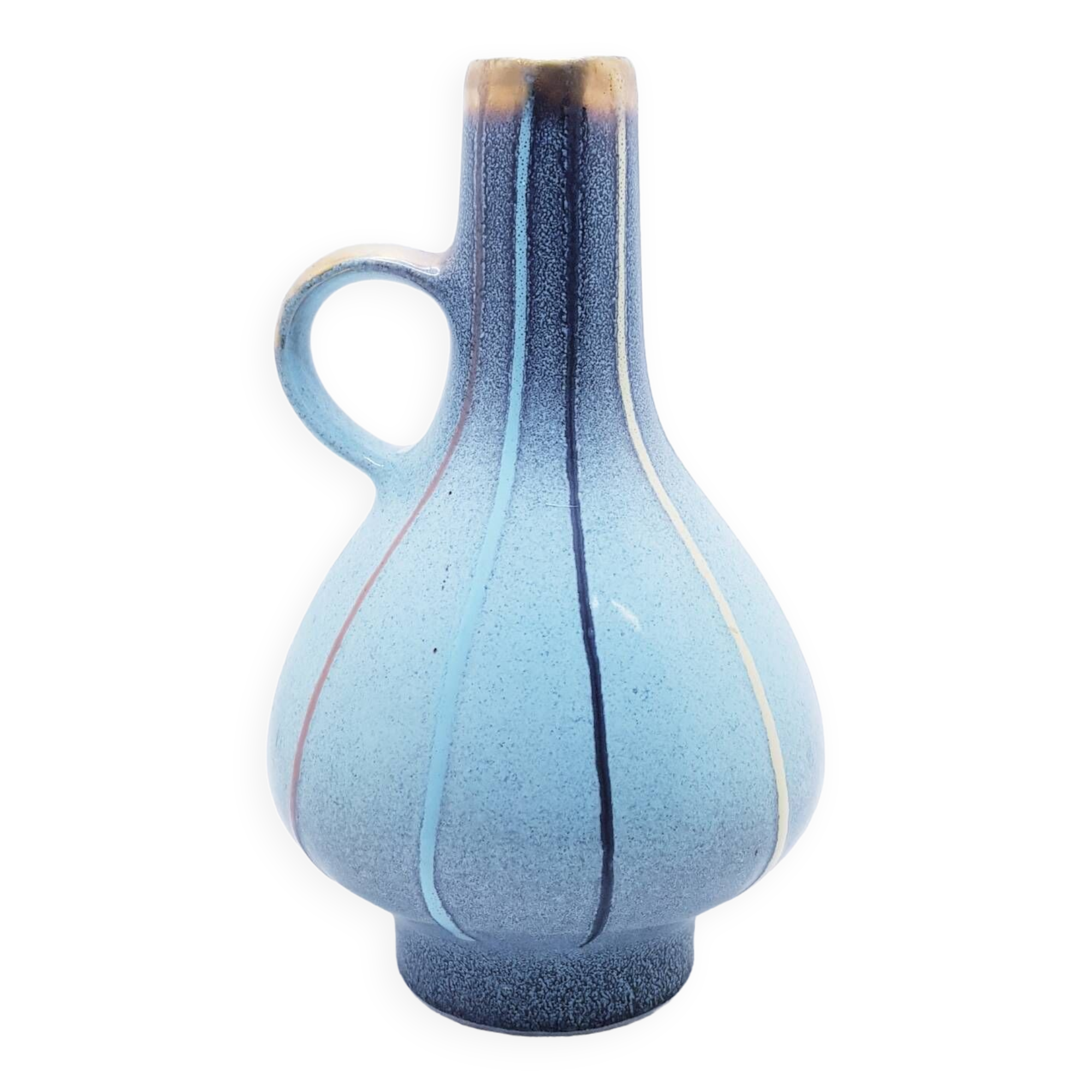 Vase à fond cloche rayé