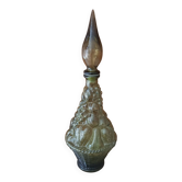 Carafe italienne génie bottle en verre d'Empoli années 60 70