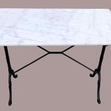 Marble and cast iron bistro table