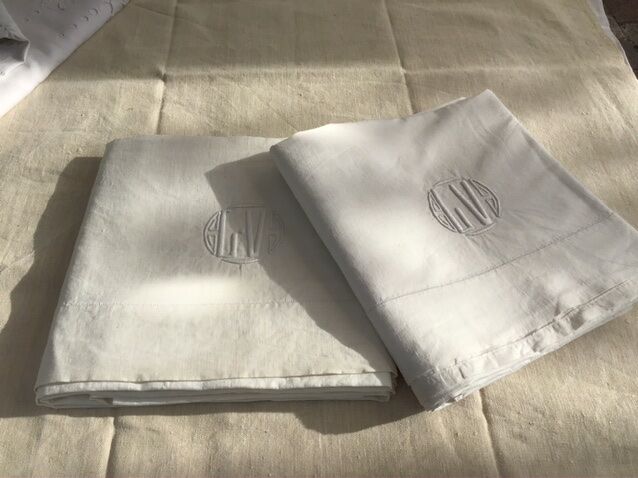 Pair of sheets marked LV