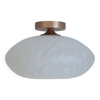 Vintage Murano Glass Sconce Lamp / Unique Light Fixture / Semi Flush Mount