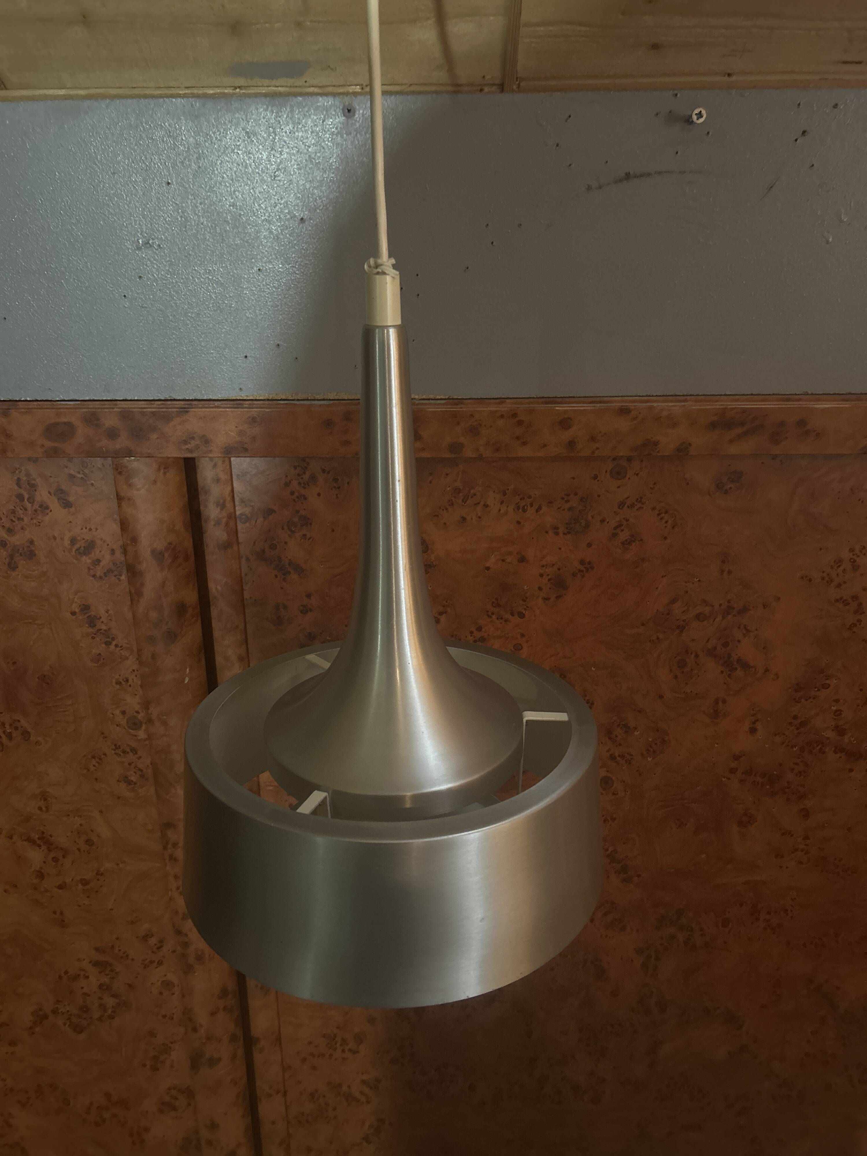 Vintage designer aluminum pendant light