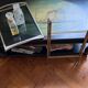 Nickel-plated metal dessert trolley