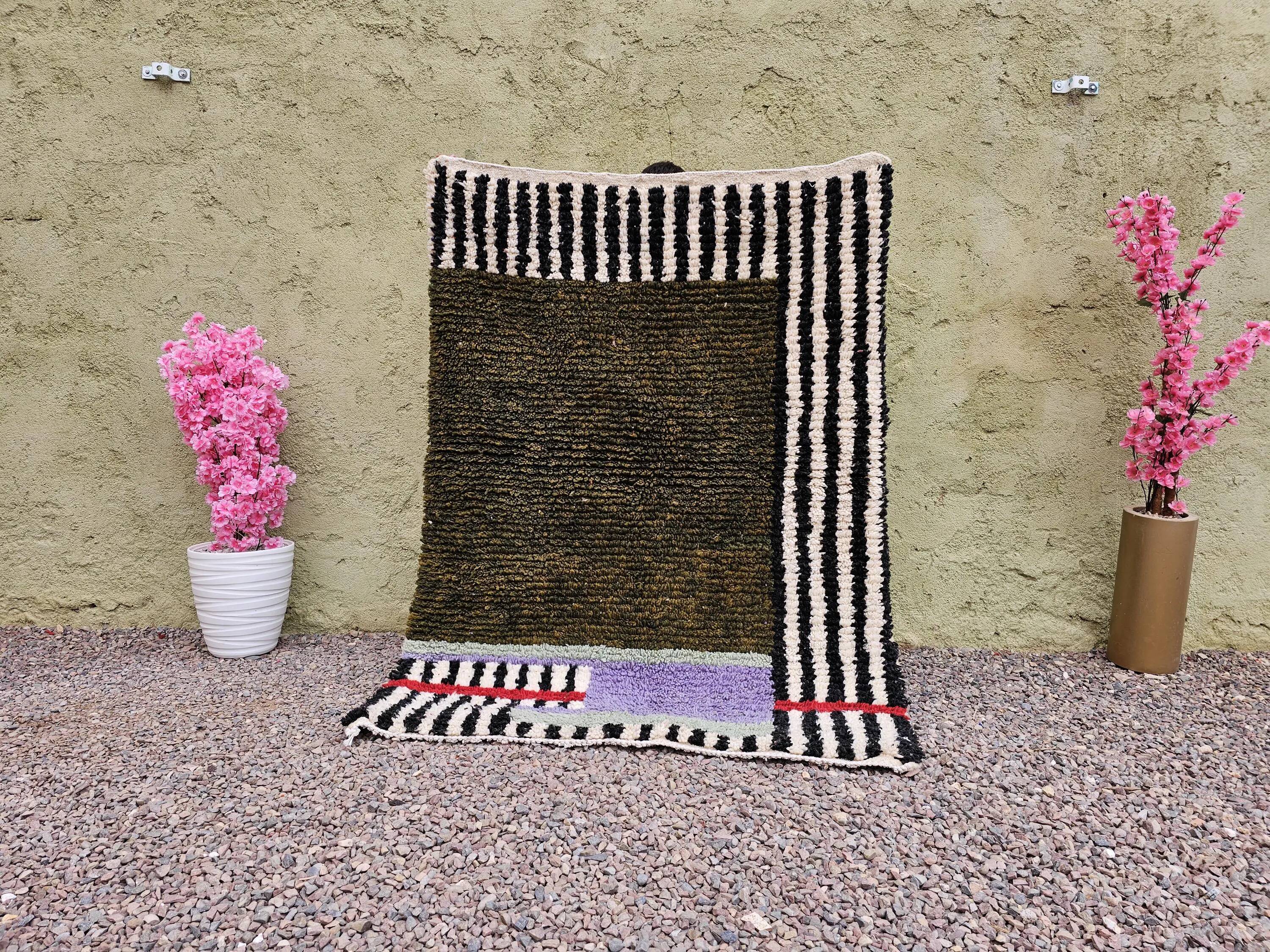 Tapis artisanal berbère fait main 2.5x1.5 m