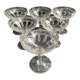 6 guilloché crystal champagne glasses – Art Nouveau