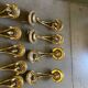 Large Brass Murano Glass Sconces Set of 10