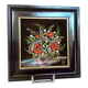 Small painting of a bouquet of flowers signed