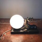 Art deco deer table lamp