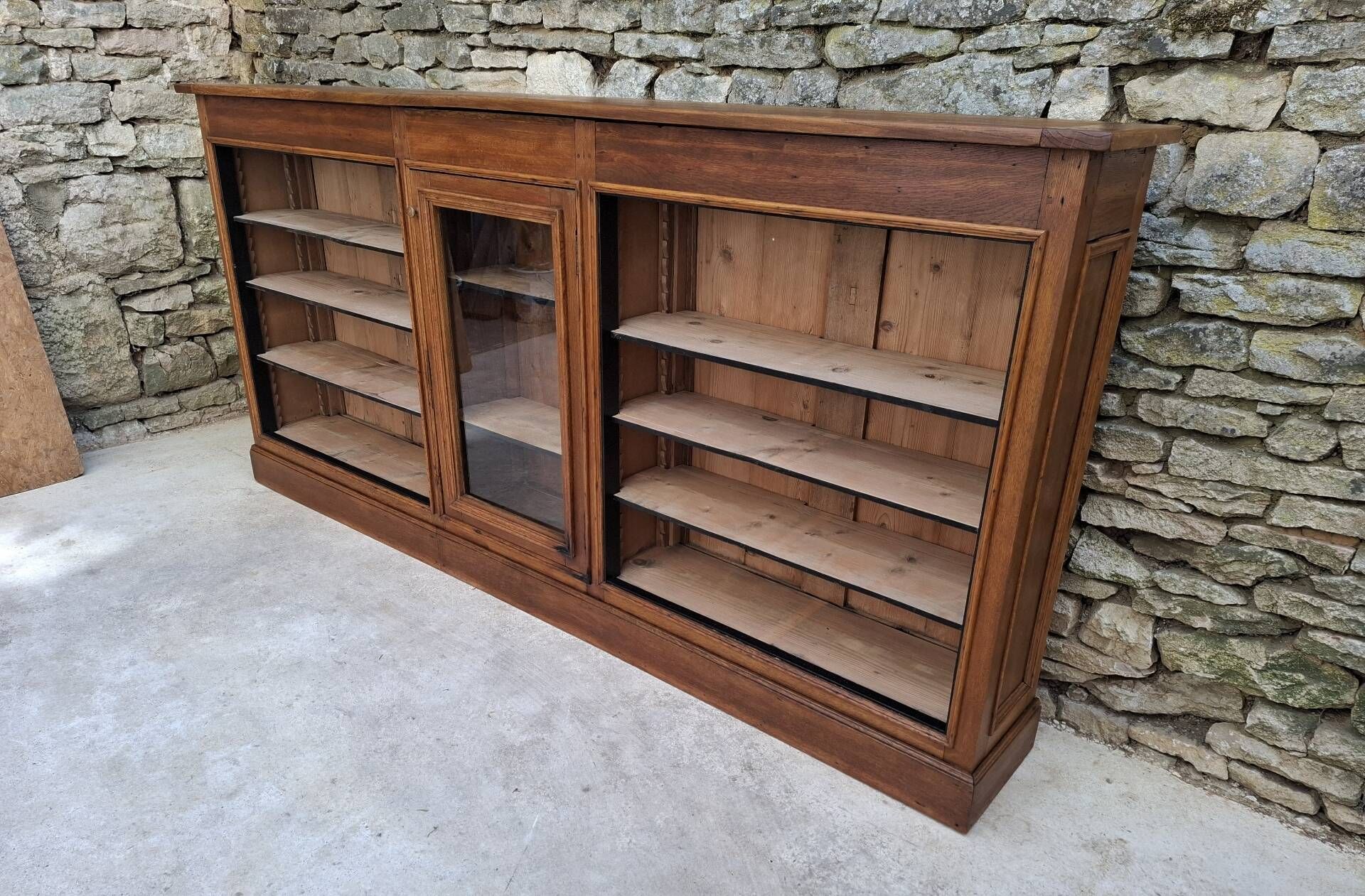 Oak display cabinet 237 cm