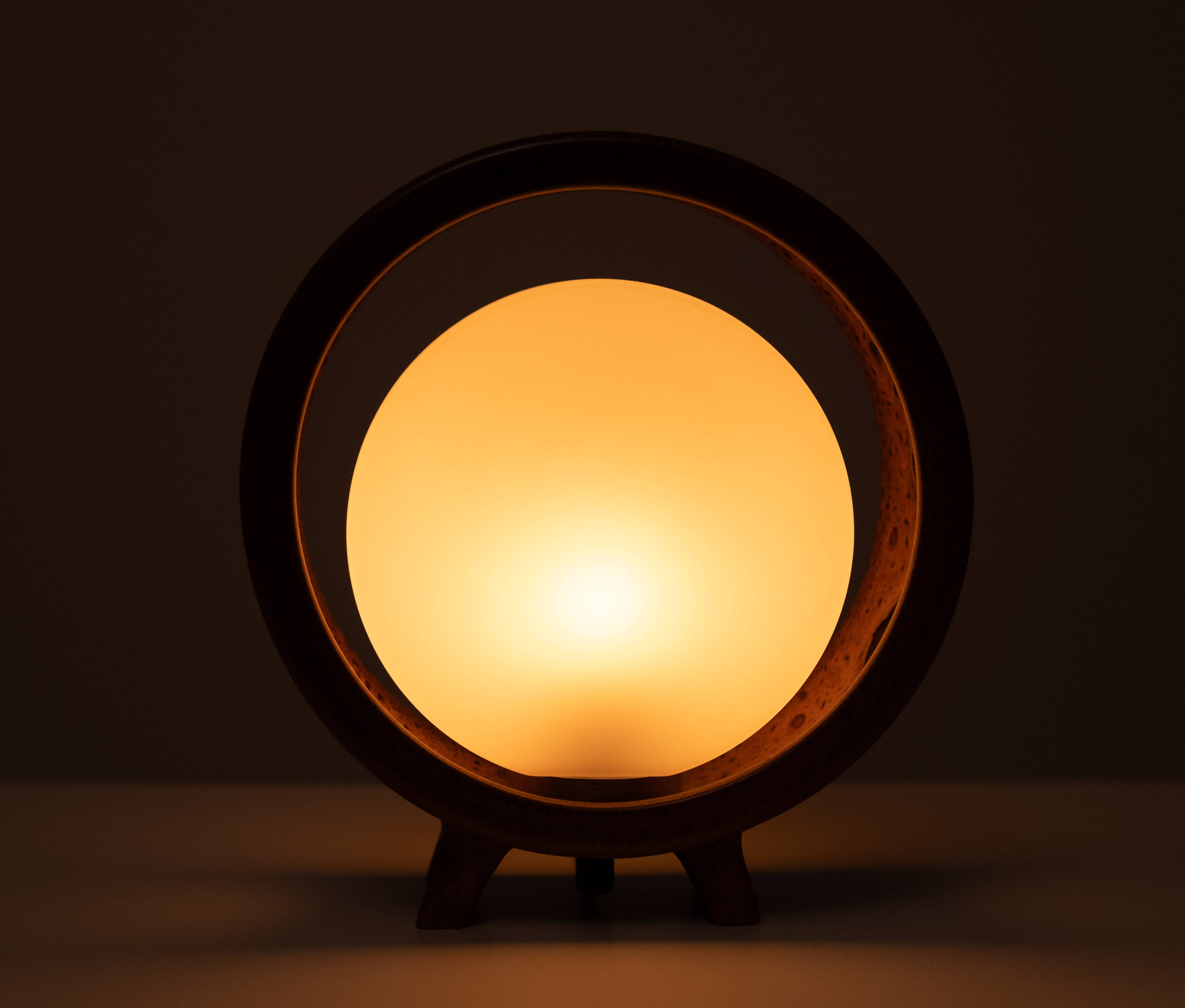 Round Ceramic Table lamp .1960s Germany