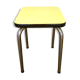 Tabouret en formica jaune