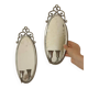 Pair of Swedish Tin Wall Sconces, Mid-Century Style with Mirror by Svenskt - Tenn