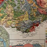 Carte des Alpes et vallée du Rhône de 1951