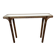 Vintage Deknudt gilt console table with beveled mirror top, Belgium, 1980s