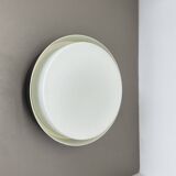 Minimalist  metal and glass flushmount wall light by bega lights, germany, 1980s