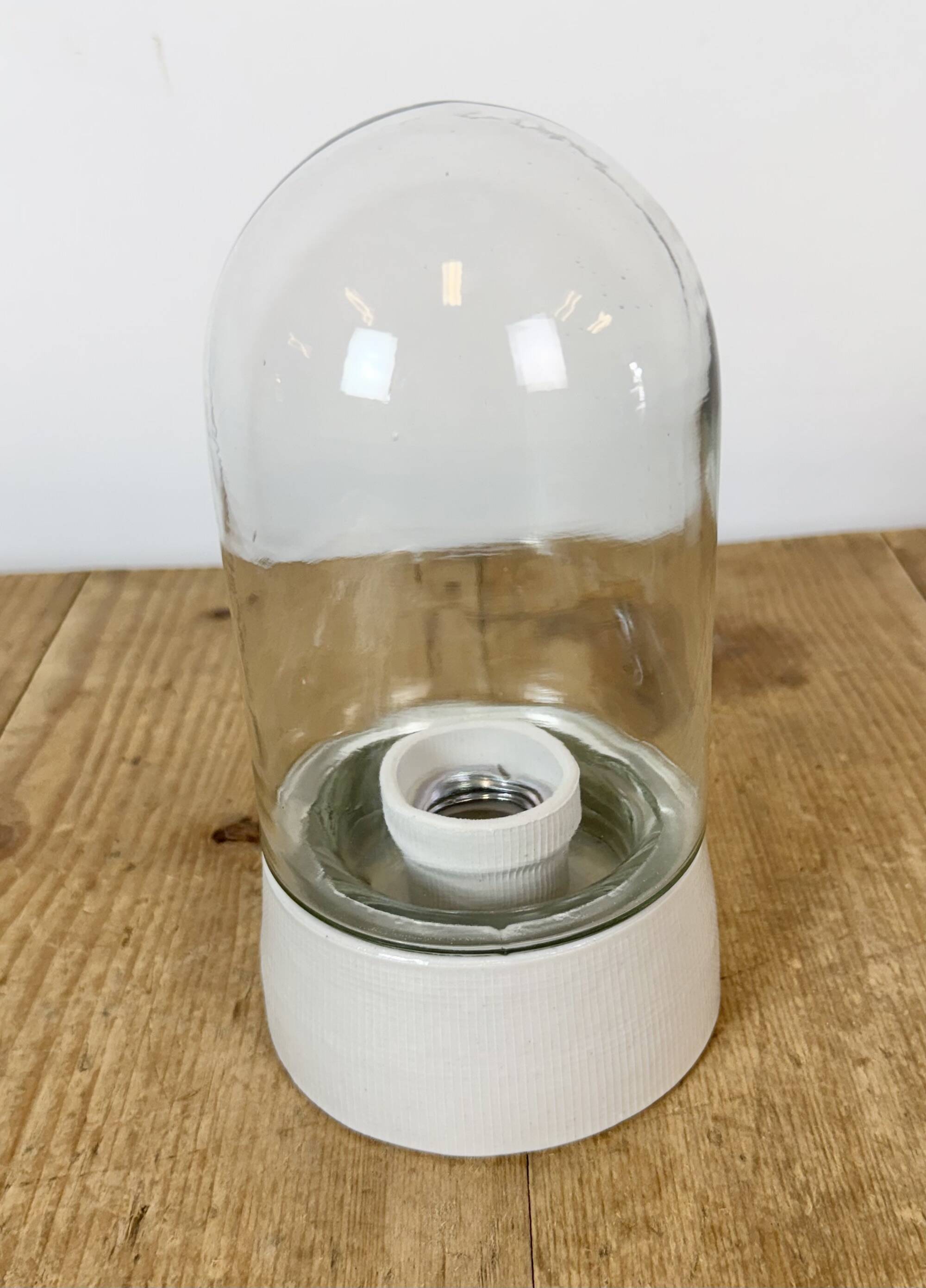 Vintage White Porcelain Ceiling Light, 1970s
