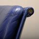 Charles & Ray Eames EA208 Chair in polished aluminum and Indigo blue leather