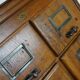 German oak drawer bank filing cabinet circa 1950