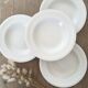 Assiettes creuses blanches Oxford