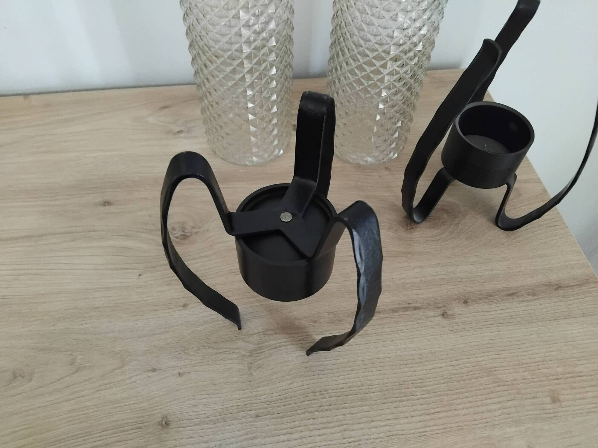 Pair of vintage candle holders from the 50s and 60s design.
