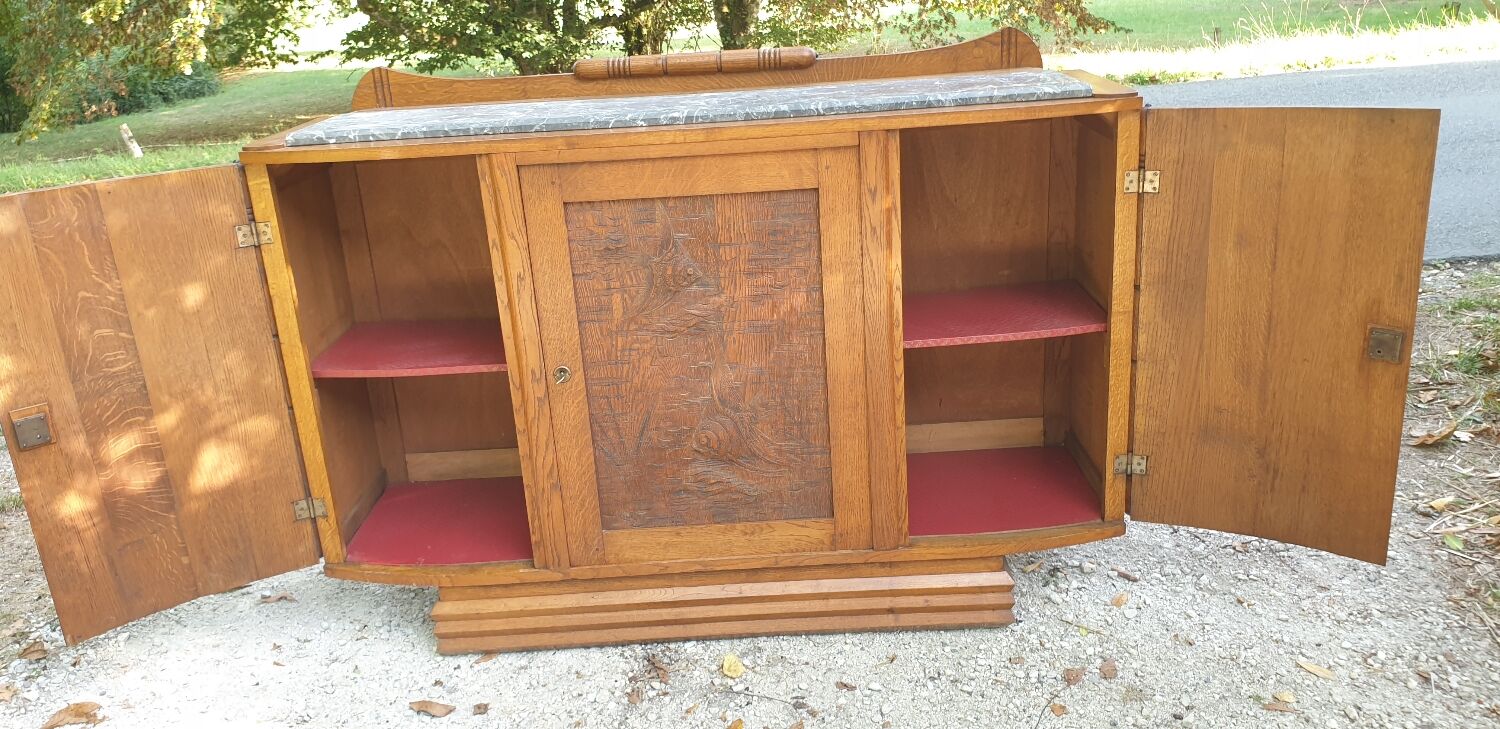 Oak art deco sideboard