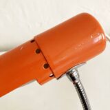 Delmas orange flexible clamp lamp, 1970s