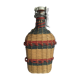 Colorful wicker bottle porcelain cap