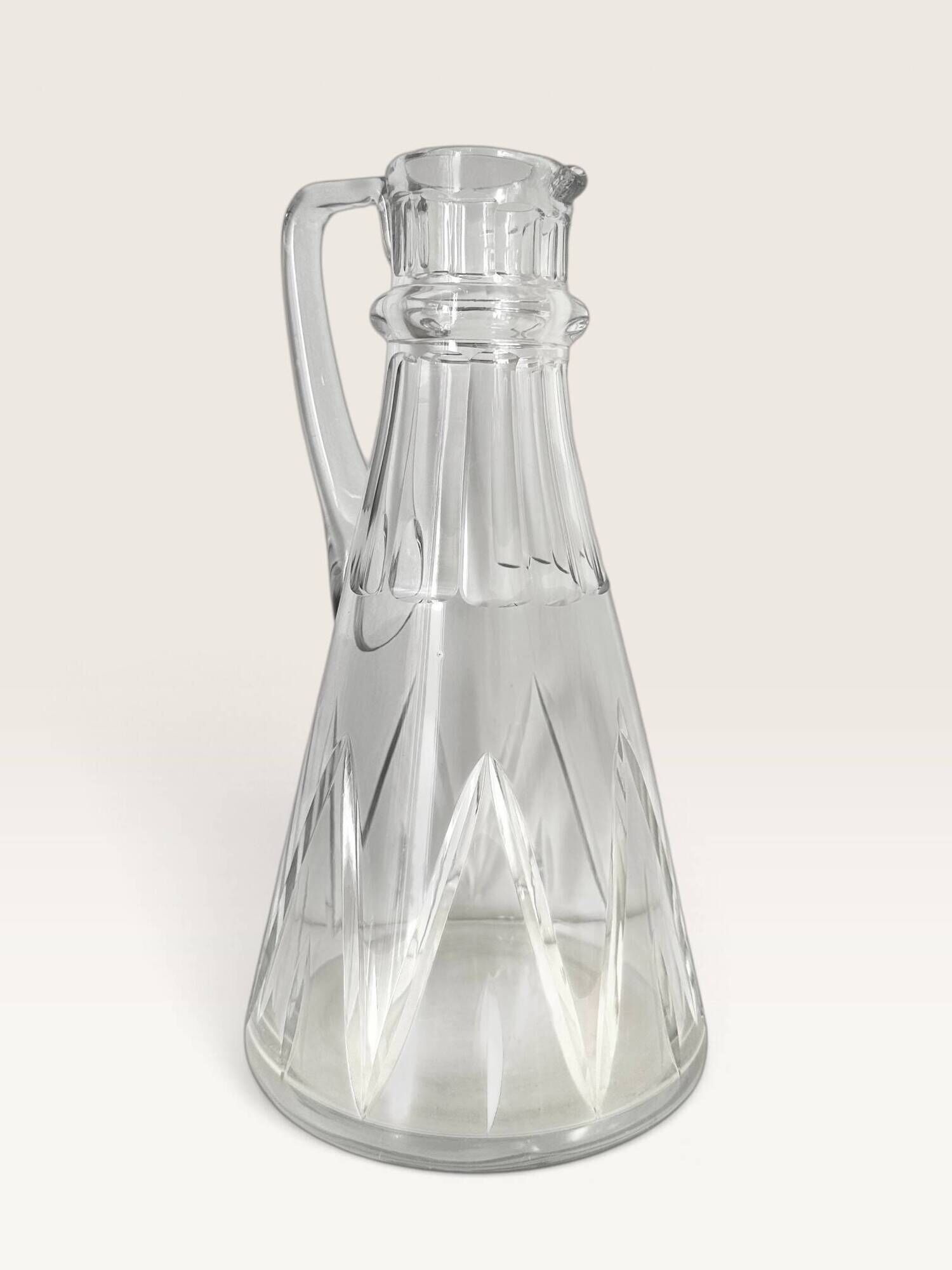 Art Deco crystal jug