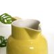 Water pitcher yellow ceramic, 1960s vintage French