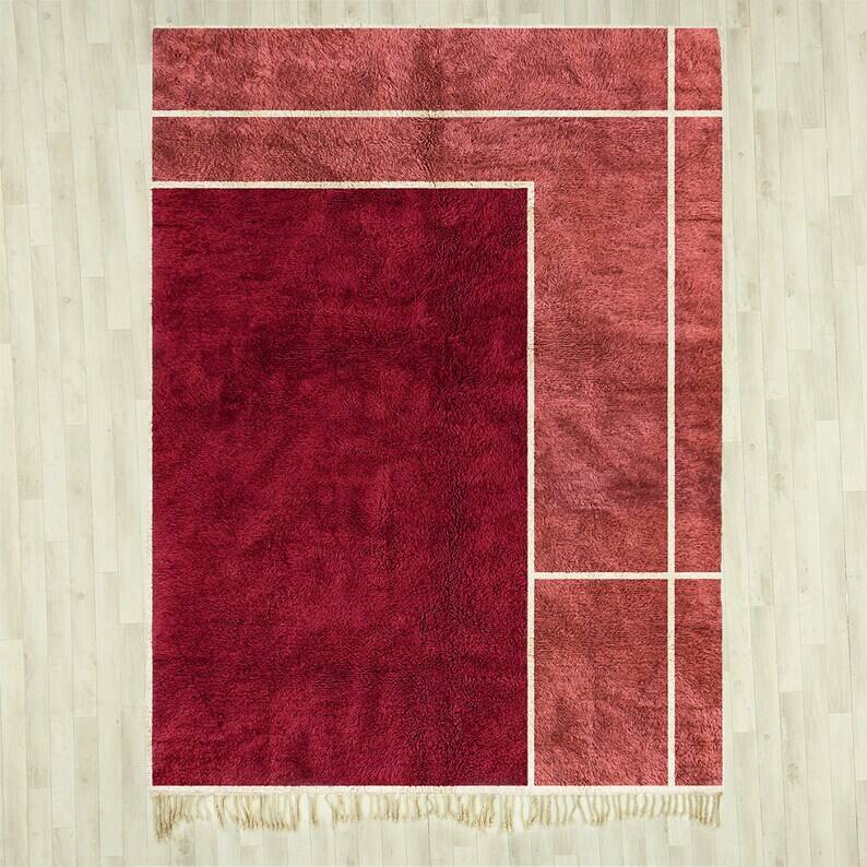 Tapis bérbere fait main traditionnelle 250cmx150cm
